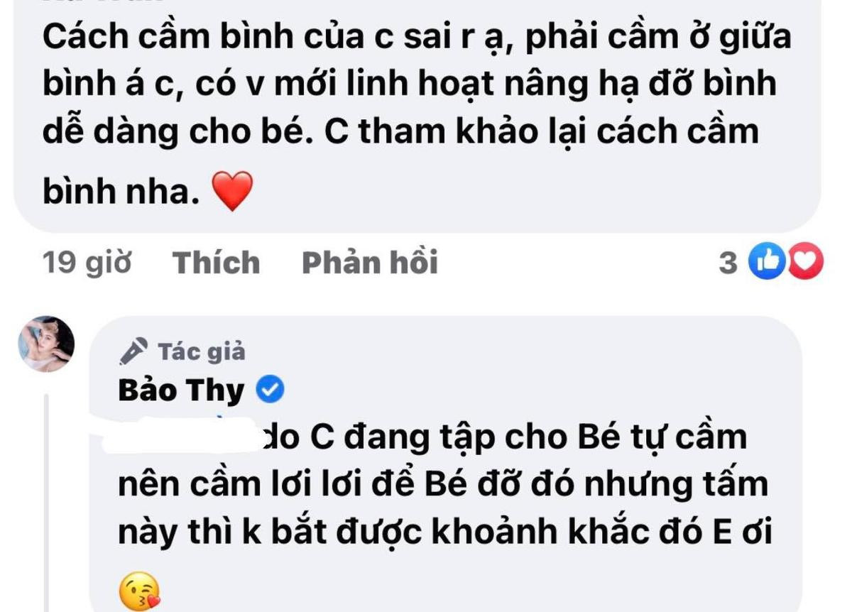 Bảo Thy có phản ứng ra sao khi bị cư dân mạng nhắc nhở cách chăm con Ảnh 4