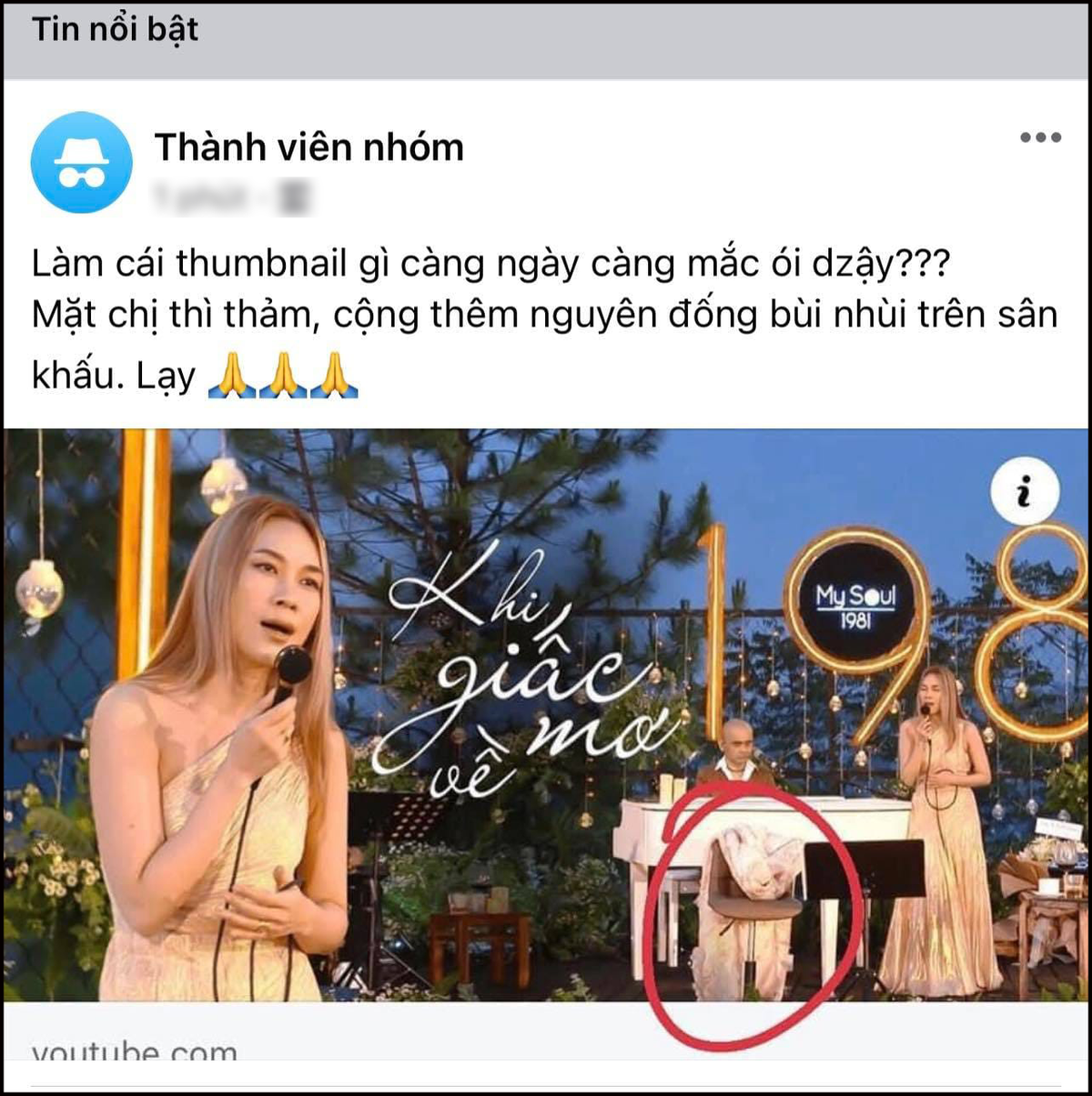 Ảnh đại diện clip hát live của Mỹ Tâm bị chê cẩu thả, xuất hiện luôn cả 'đống bùi nhùi' khó chấp nhận Ảnh 3