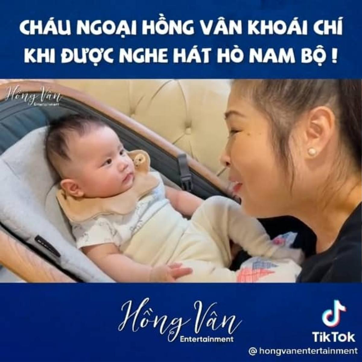 Cháu ngoại 7 tháng tuổi của NSND Hồng Vân thích thú khi được nghe hát hò Nam Bộ Ảnh 3