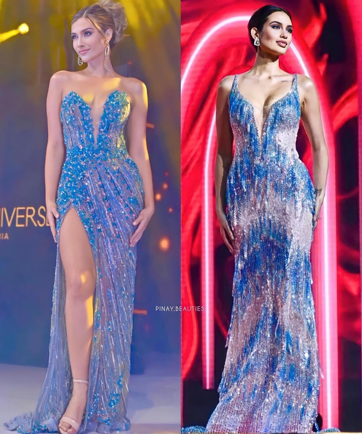 Vừa nhận sash, đại diện Colombia bị tố copy váy của Miss Universe Philippines: Ai đạo nhái của ai? Ảnh 2