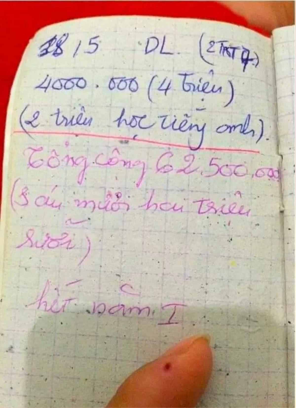 Cuốn sổ tay nhuốm màu thời gian cùng các khoản chi phí nuôi con gái học Đại học gây xúc động Ảnh 3