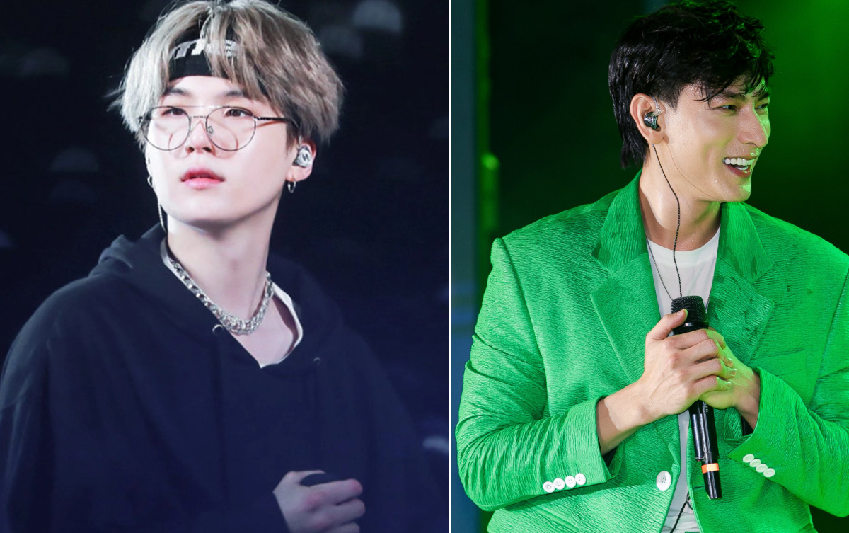 Isaac có phản ứng gây chú ý khi được khán giả tặng hình Suga (BTS) trên sân khấu Ảnh 1