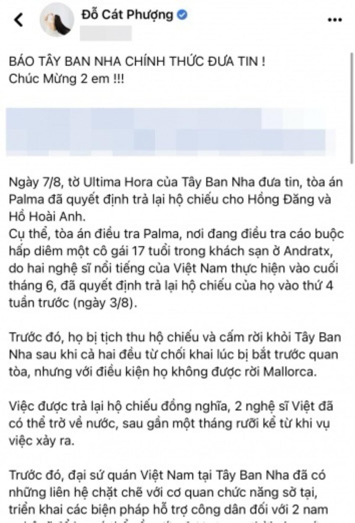 Cát Phượng chúc mừng Hồng Đăng - Hồ Hoài Anh về nước nhưng lại hứng 'gạch đá' bởi phát ngôn gây tranh cãi Ảnh 2