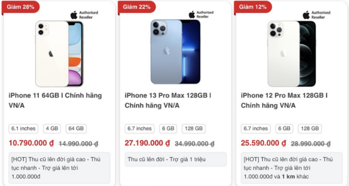 iPhone 11, 12, 13 đồng loạt giảm giá kịch sàn Ảnh 1