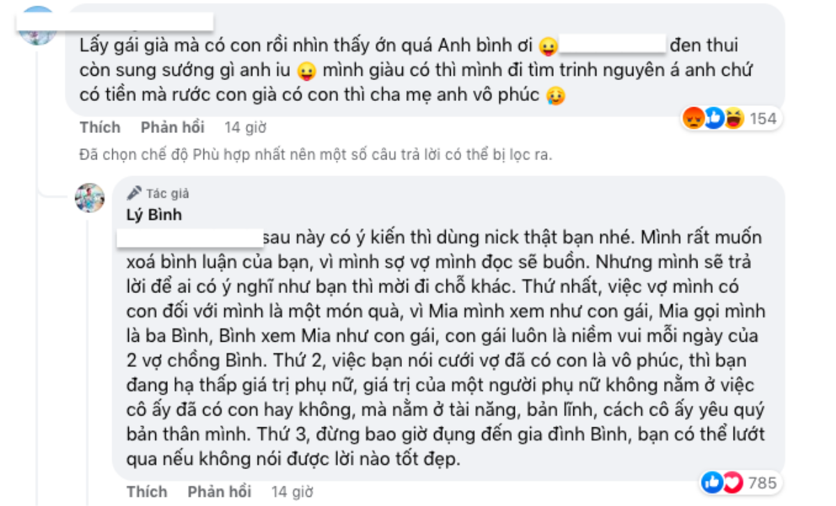 Lý Bình bênh vực vợ đầy thâm thúy khi bị mỉa mai 'lấy gái già có con riêng' Ảnh 3