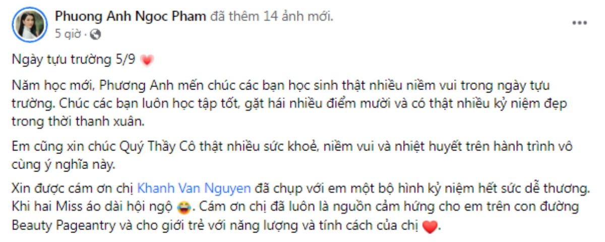 Khánh Vân là nguồn cảm hứng sắc đẹp của Á hậu 'học giỏi' Phương Anh Ảnh 2