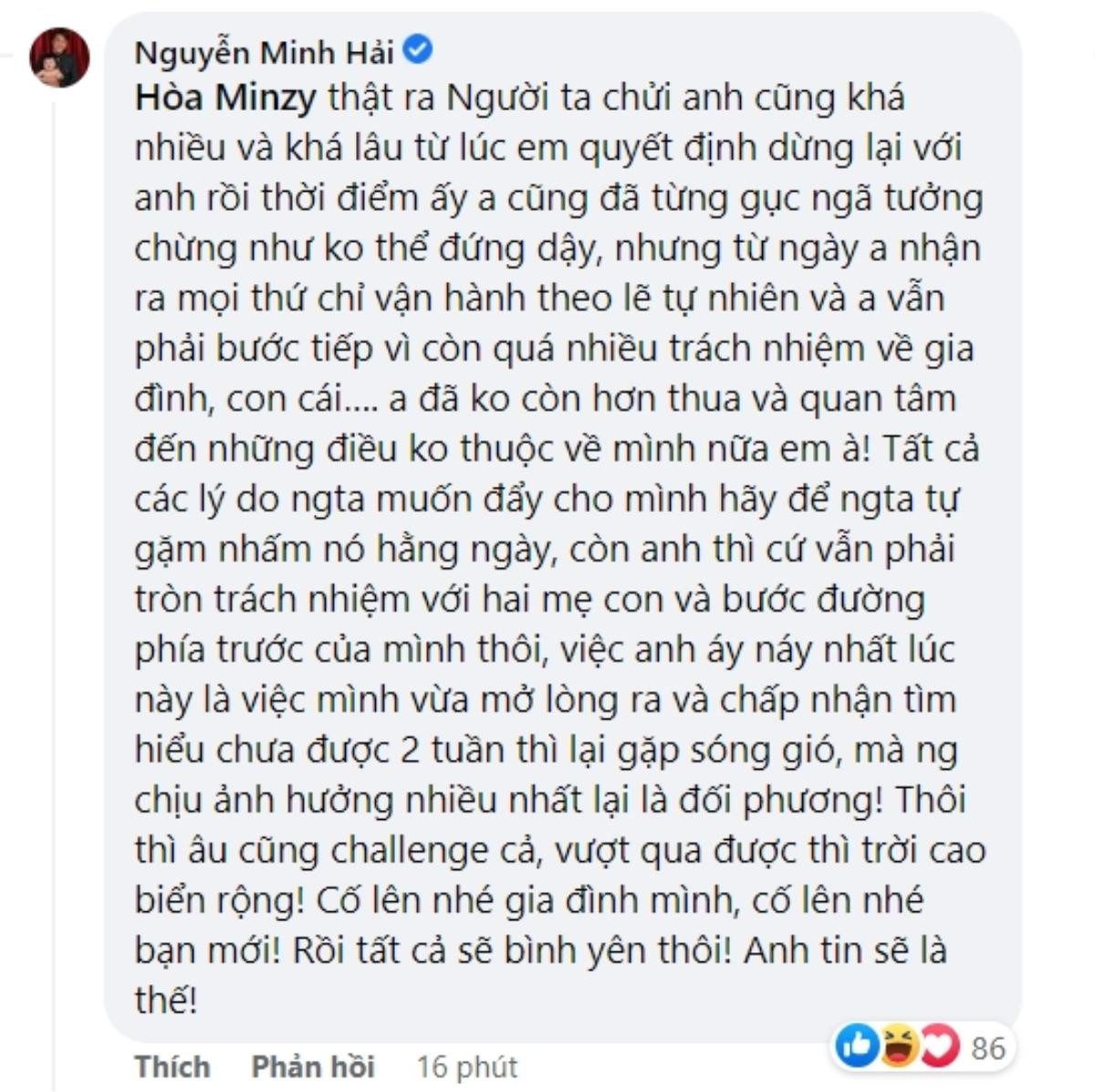 Dân mạng 'ném đá' thiếu gia Minh Hải vì lên tiếng chỉ để bảo vệ 'bồ mới' thay vì mẹ con Hòa Minzy? Ảnh 2