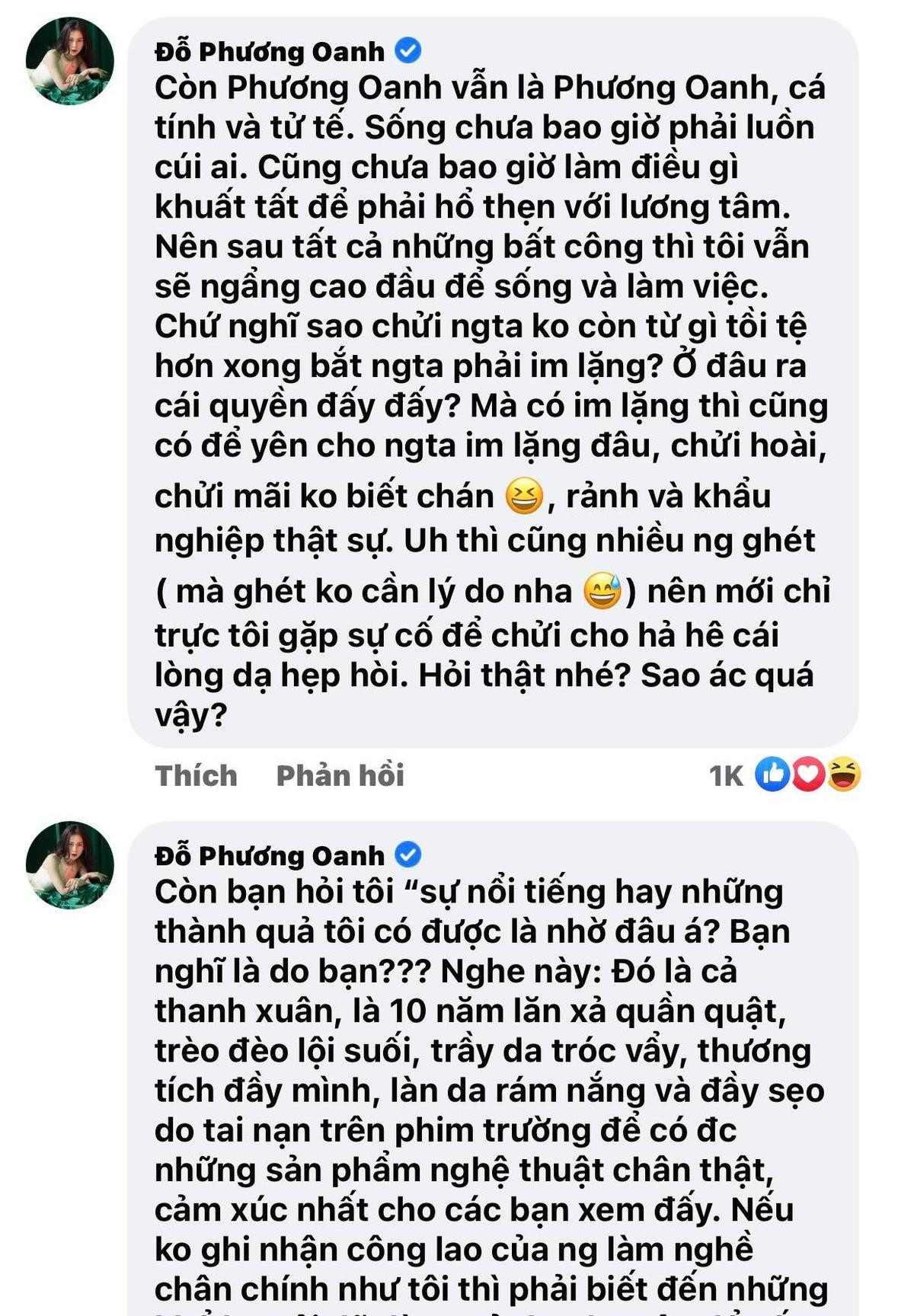 Hậu ồn ào chuyện tình cảm, Phương Oanh gay gắt: Sống không có gì khuất tất, phải đanh thép đáp trả Ảnh 3