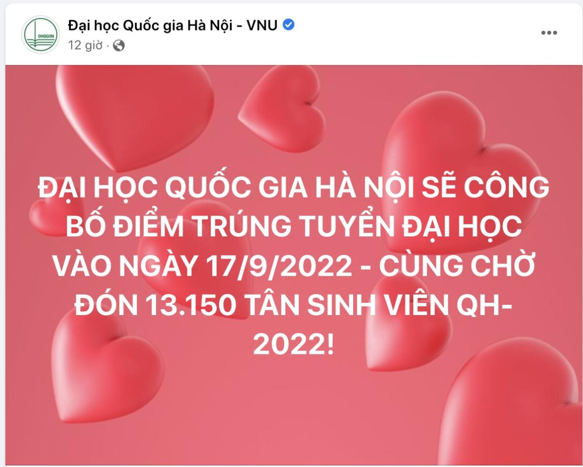 Đại học Quốc gia Hà Nội sẽ công bố điểm chuẩn vào thời gian nào? Ảnh 1