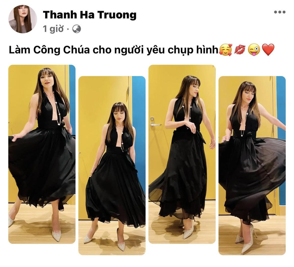 Thanh Hà hờ hững khoe vòng 1, hóa công chúa cho người yêu chụp hình Ảnh 1