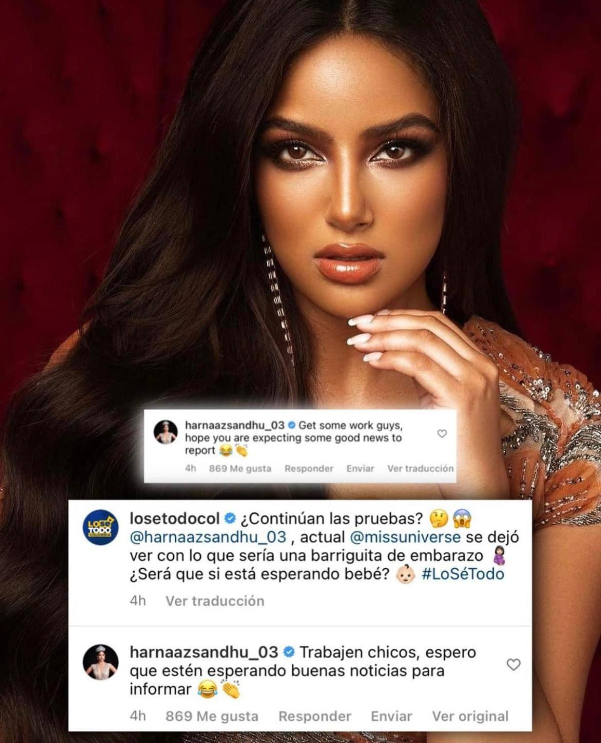 Bị đồn mang bầu do vòng 2 'quá khổ', Miss Universe 2021 Harnaaz Sandhu đáp trả cực 'gắt' Ảnh 2