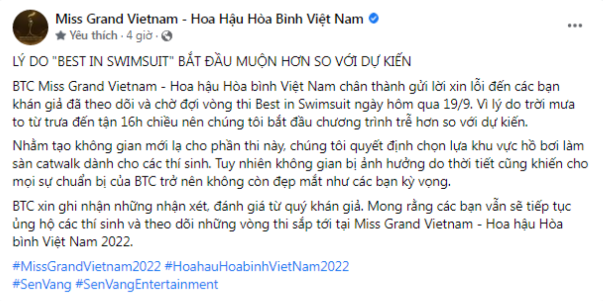 Tổ chức Miss Grand Vietnam lên tiếng xin lỗi vì phần thi áo tắm 'không thể tệ hơn' Ảnh 2