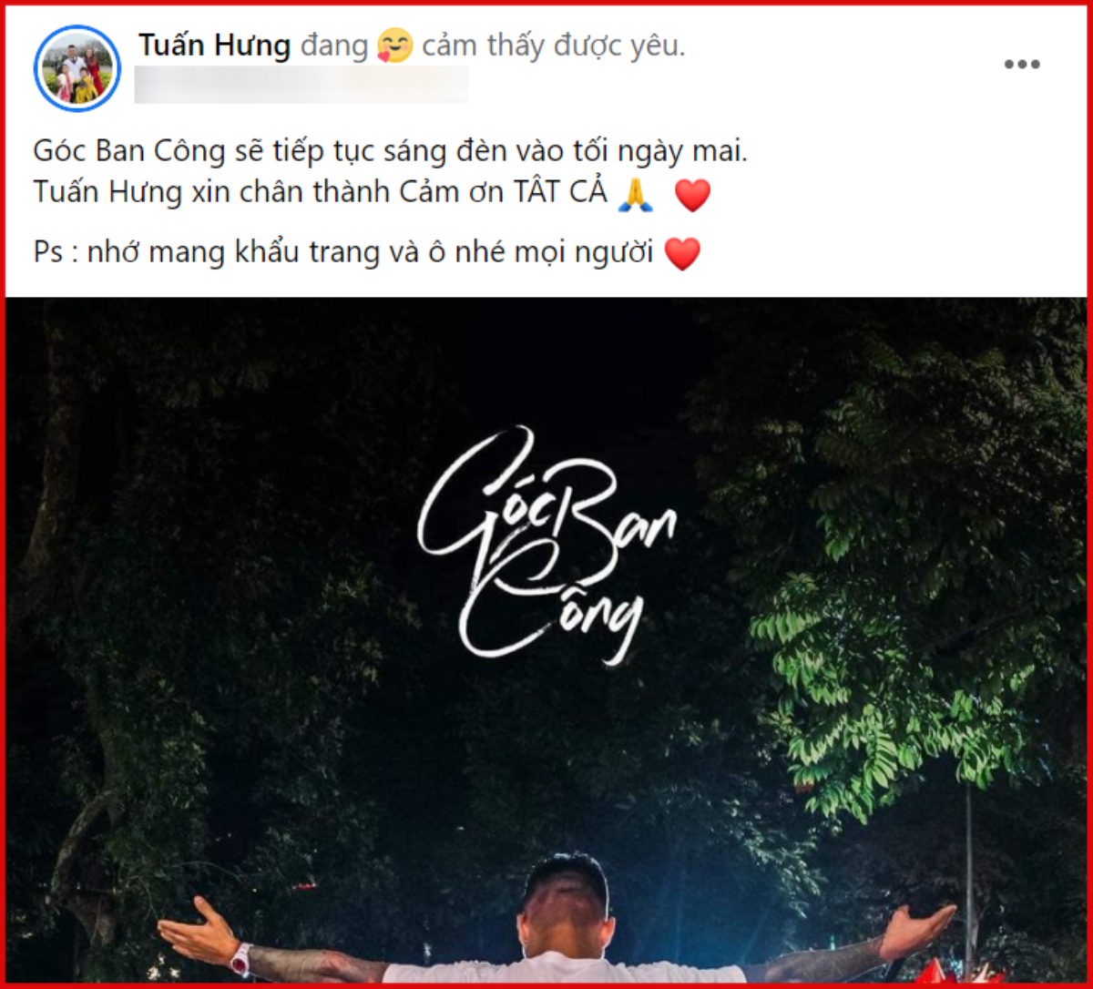 Tuấn Hưng tiếp tục tổ chức ca hát tại ban công sau khi bị 'sờ gáy', cẩn trọng căn dặn khán giả một điều? Ảnh 2