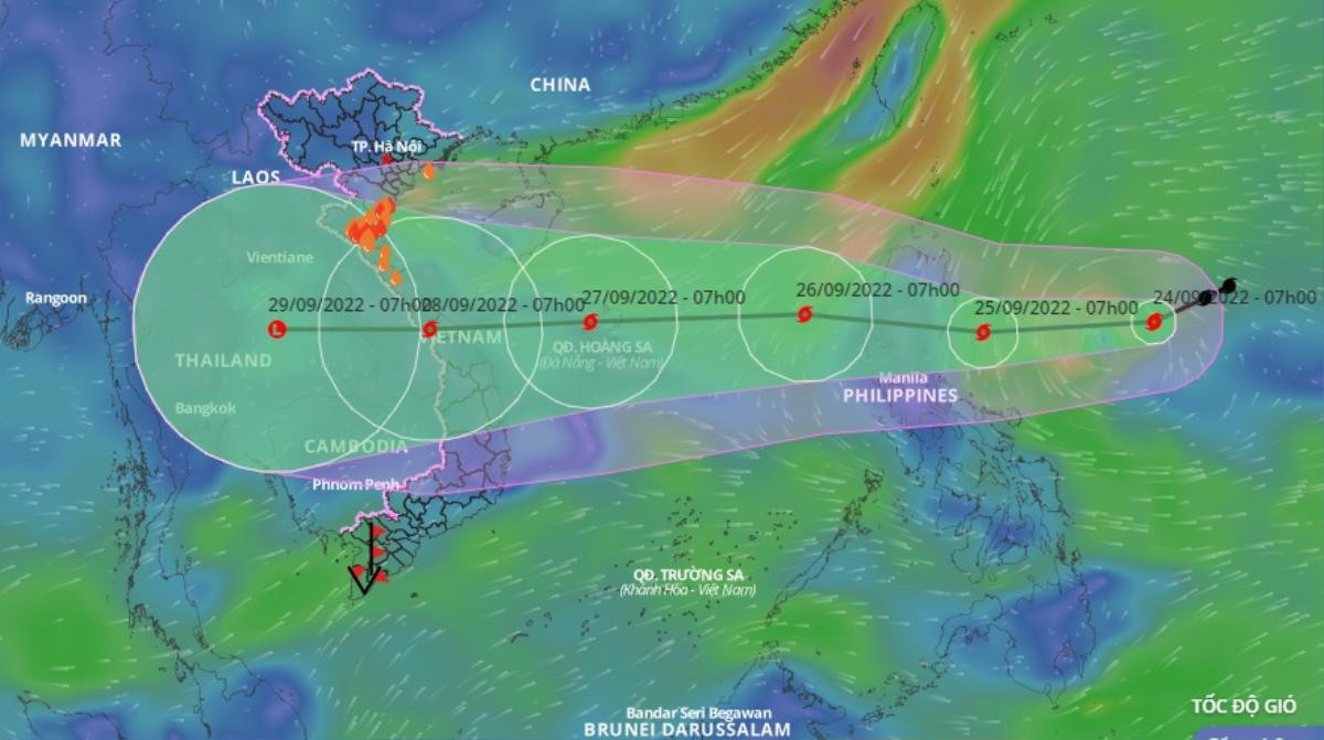 Bão Noru giật cấp 15 hướng vào miền Trung Ảnh 1
