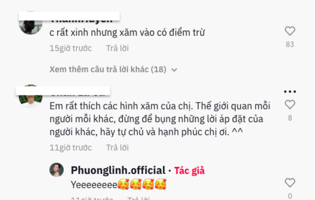 Để lộ cánh tay xăm kín, Phương Linh đáp trả thẳng lời chê bai: 'Xăm trổ nát quá' Ảnh 8