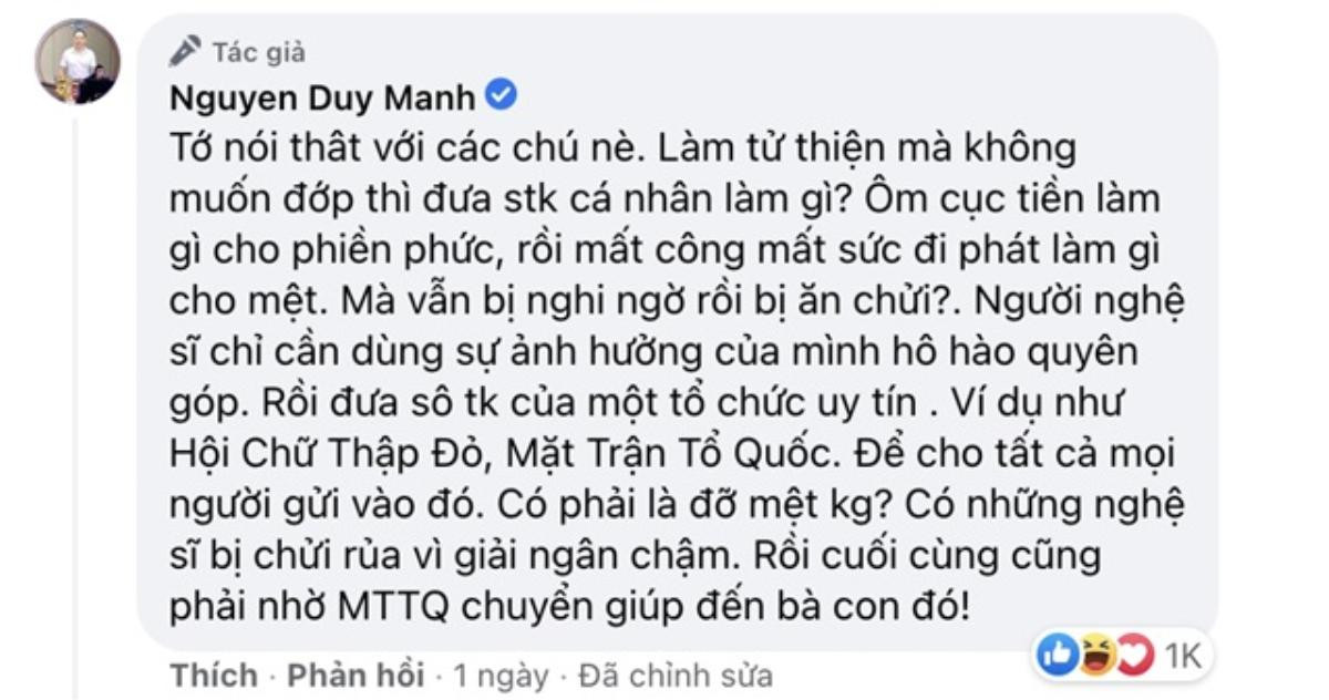 Duy Mạnh tuyên bố 'thẳng' khi bị netizens hỏi về việc Hoa hậu kêu gọi quyên góp từ thiện Ảnh 5