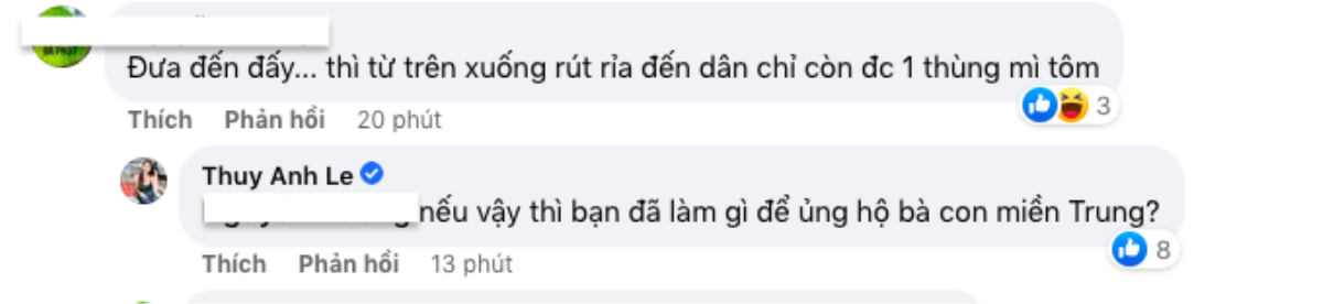 Ủng hộ đồng bào miền Trung, vợ Đăng Khôi đáp trả khi bị vặn không đi đến tận nơi từ thiện Ảnh 3