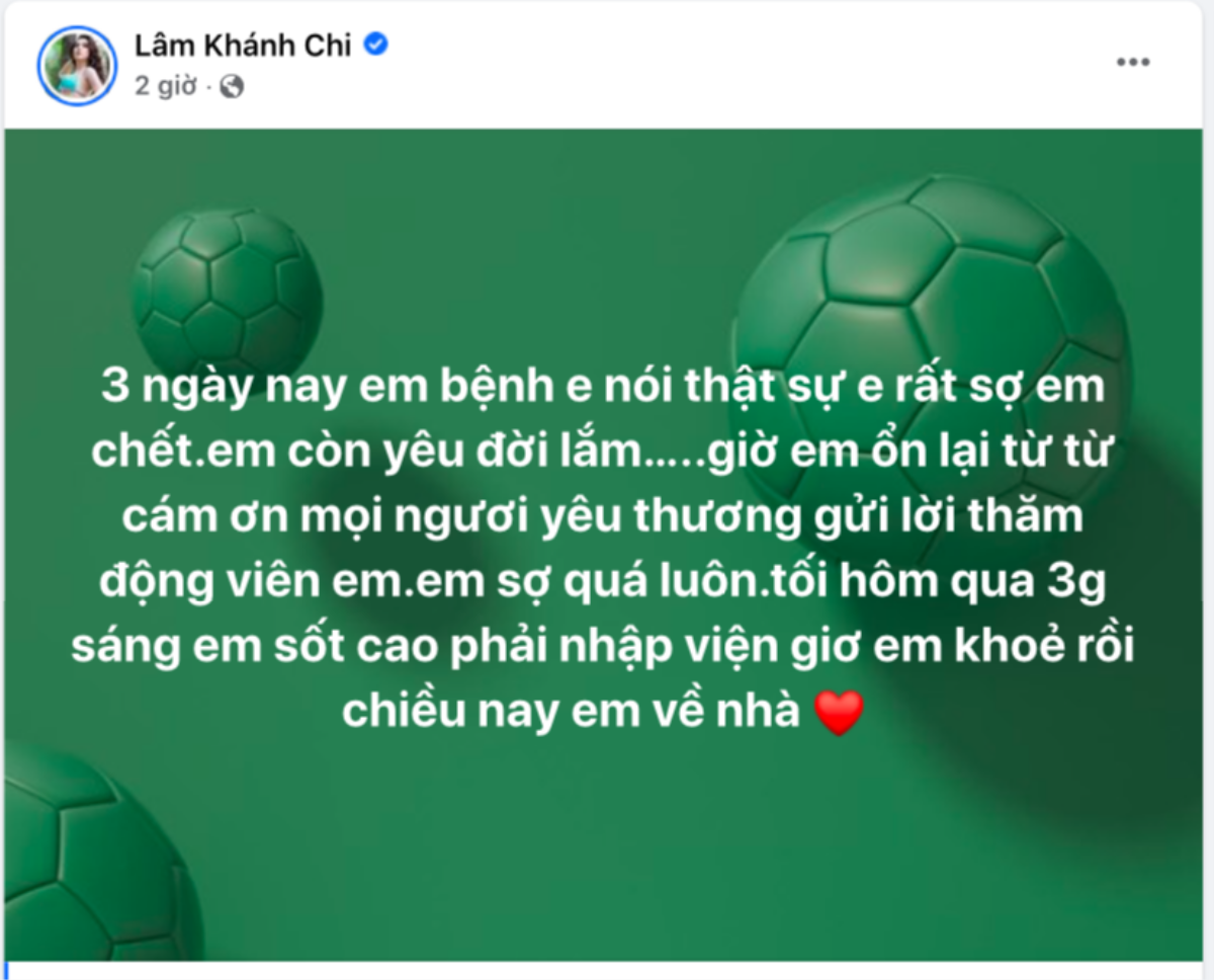 Lâm Khánh Chi sợ ra đi mãi mãi, xót xa chia sẻ: 'Em còn yêu đời lắm' Ảnh 1