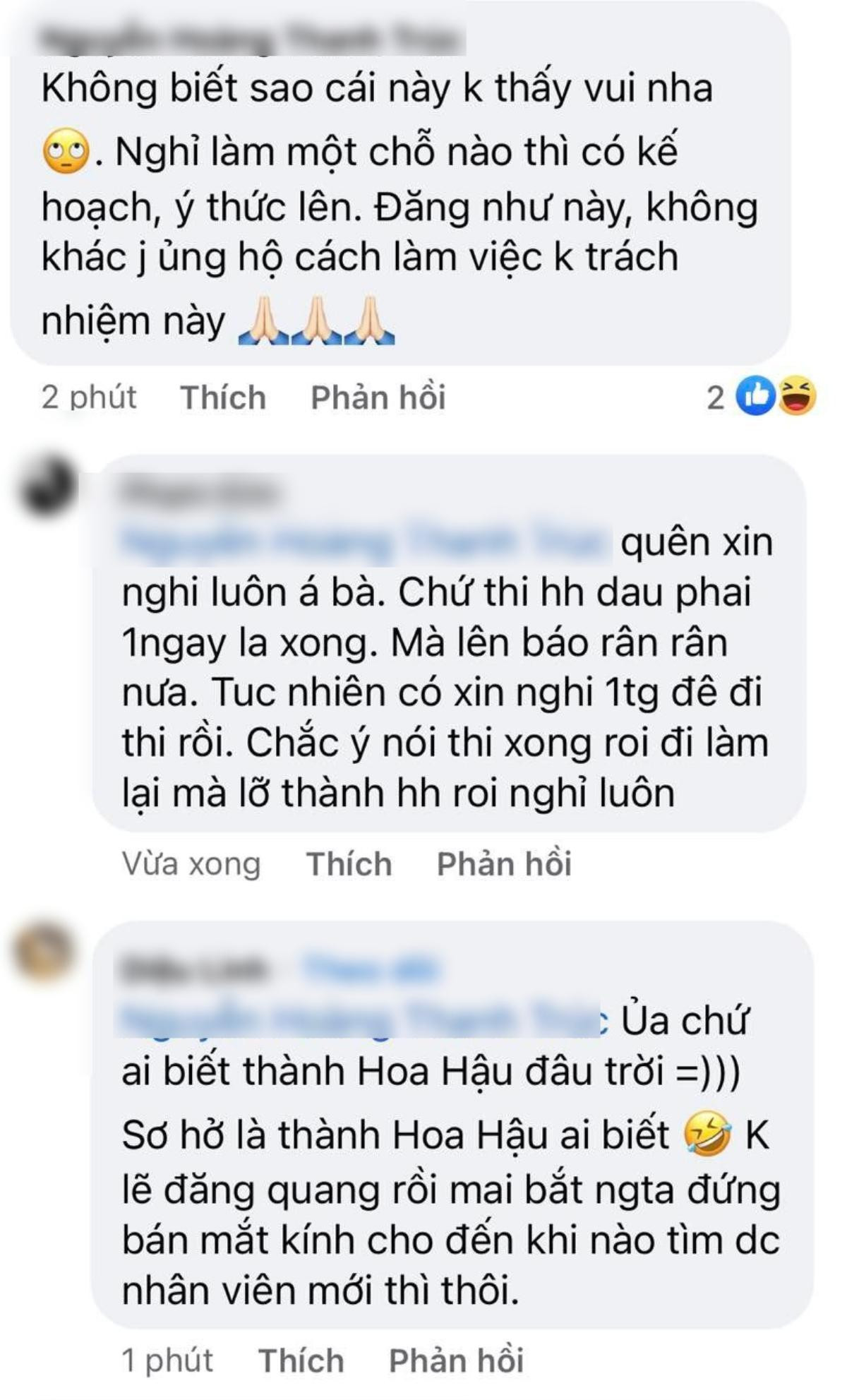 Thiên Ân gây tranh cãi vì xin nghỉ ngang công việc bán mắt kính để làm Hoa hậu Ảnh 2