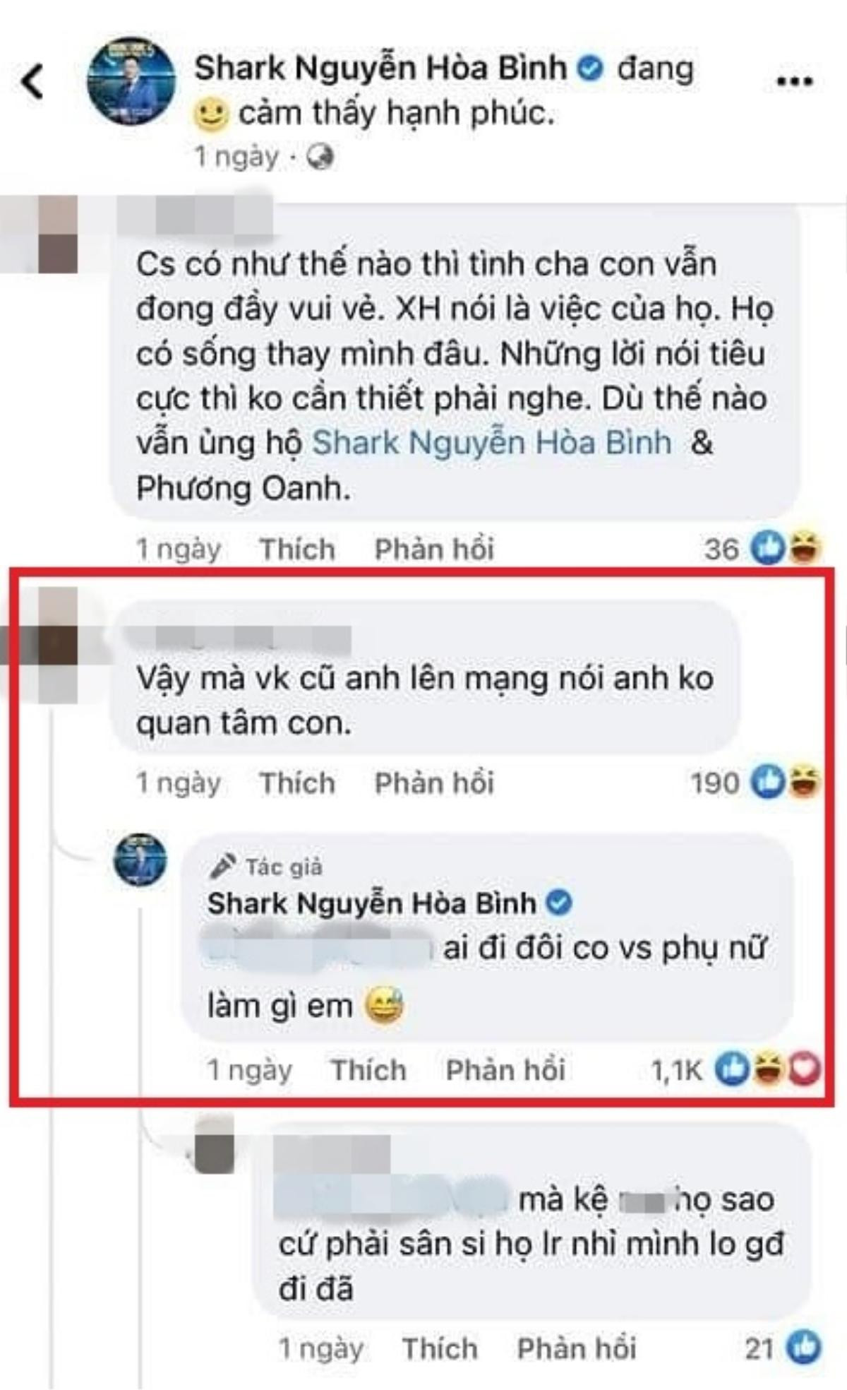 Netizen đề cập đến việc 'vợ lên mạng nói anh không quan tâm con', Shark Bình đáp lại đầy hàm ý sâu xa Ảnh 2