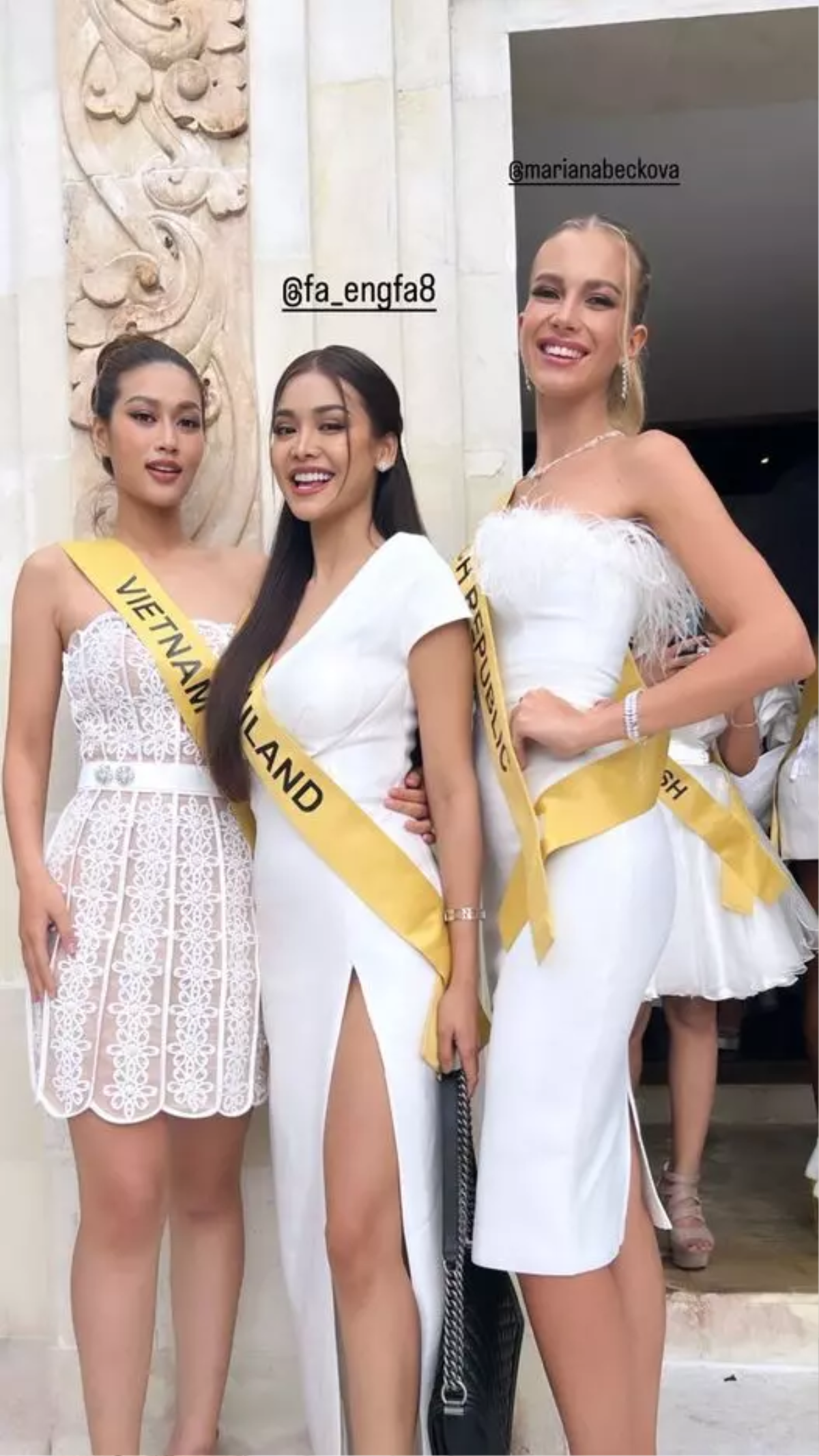 Hoa hậu Thiên Ân bị 'cấm' ở cùng với Miss Grand Thailand Engfa Waraha Ảnh 3