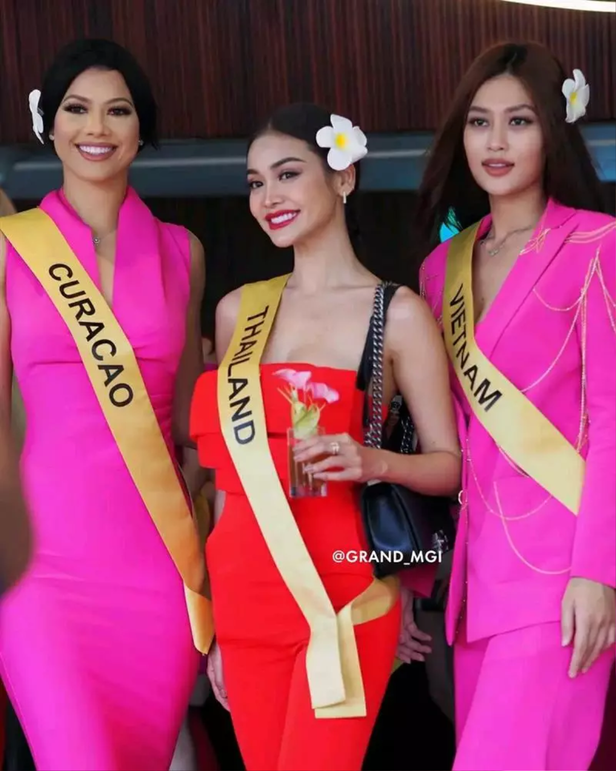 Hoa hậu Thiên Ân bị 'cấm' ở cùng với Miss Grand Thailand Engfa Waraha Ảnh 2