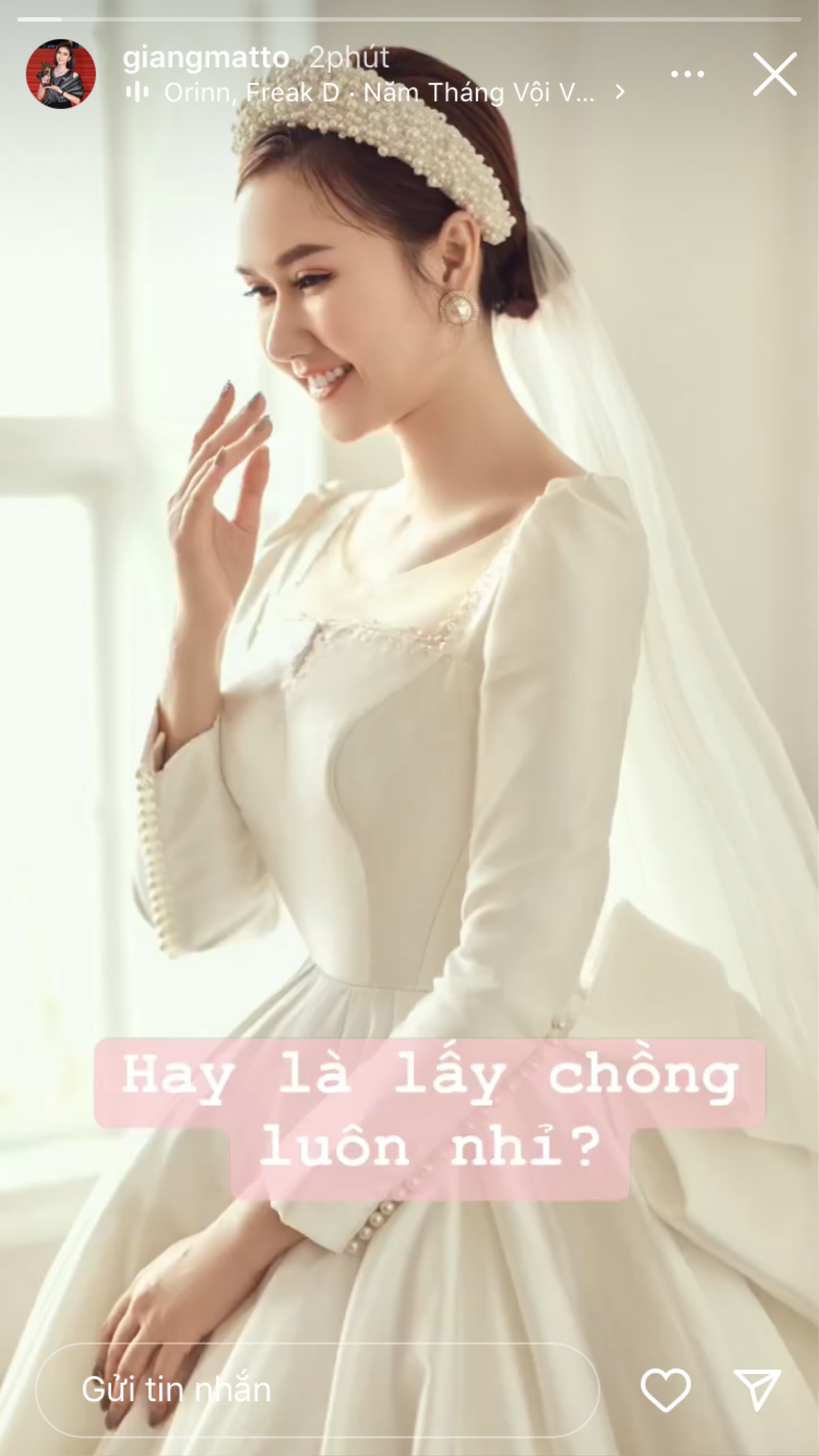 Hương Giang mặc váy cưới, bất ngờ nói chuyện lấy chồng hậu chia tay Đình Tú Ảnh 1