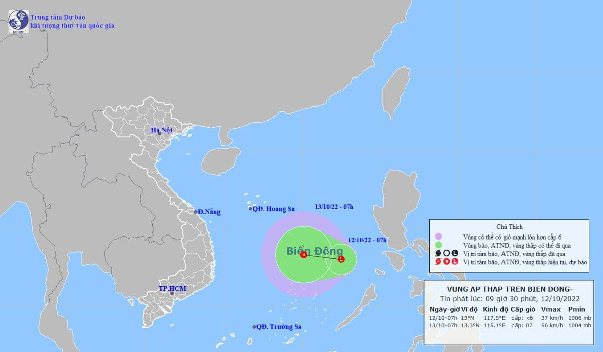 Đang xuất hiện vùng áp thấp trên Biển Đông, có khả năng mạnh lên thành áp thấp nhiệt đới Ảnh 1