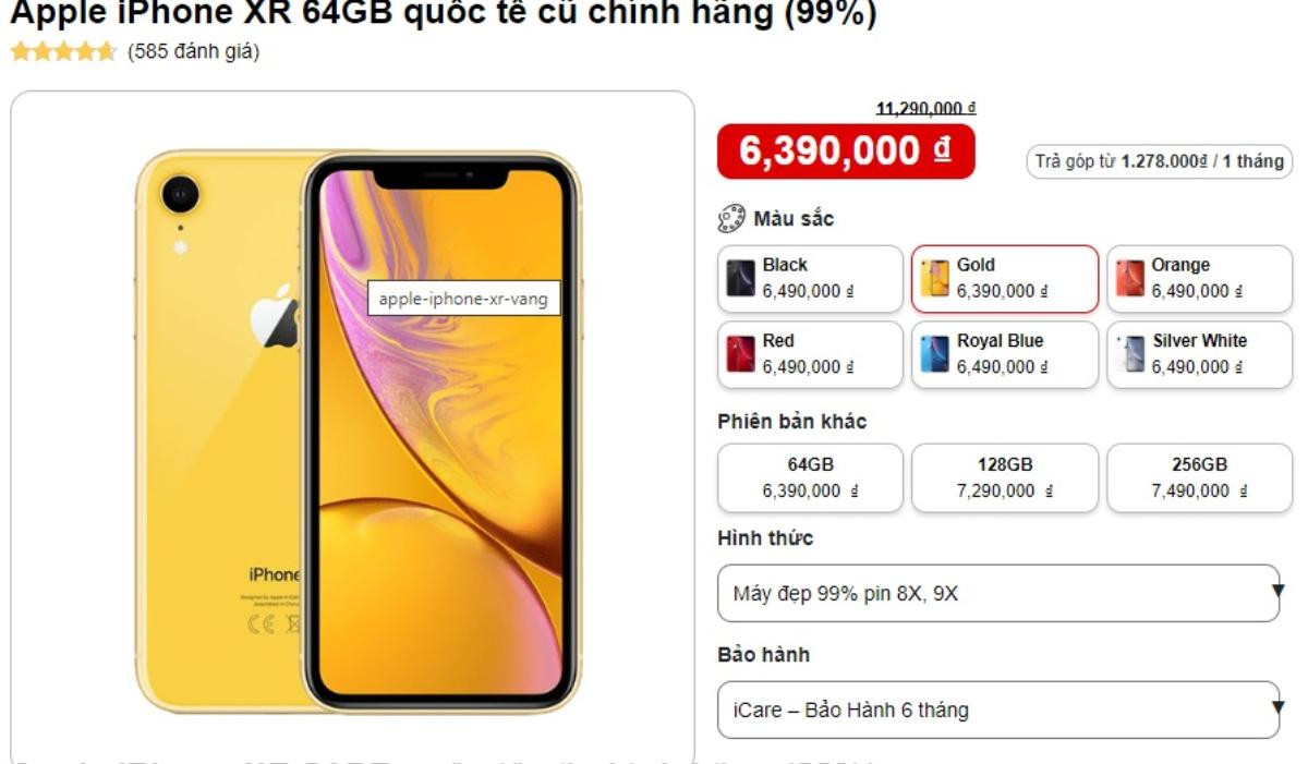 Giá iPhone XR giữa tháng 10 chỉ còn 6 triệu đồng Ảnh 1