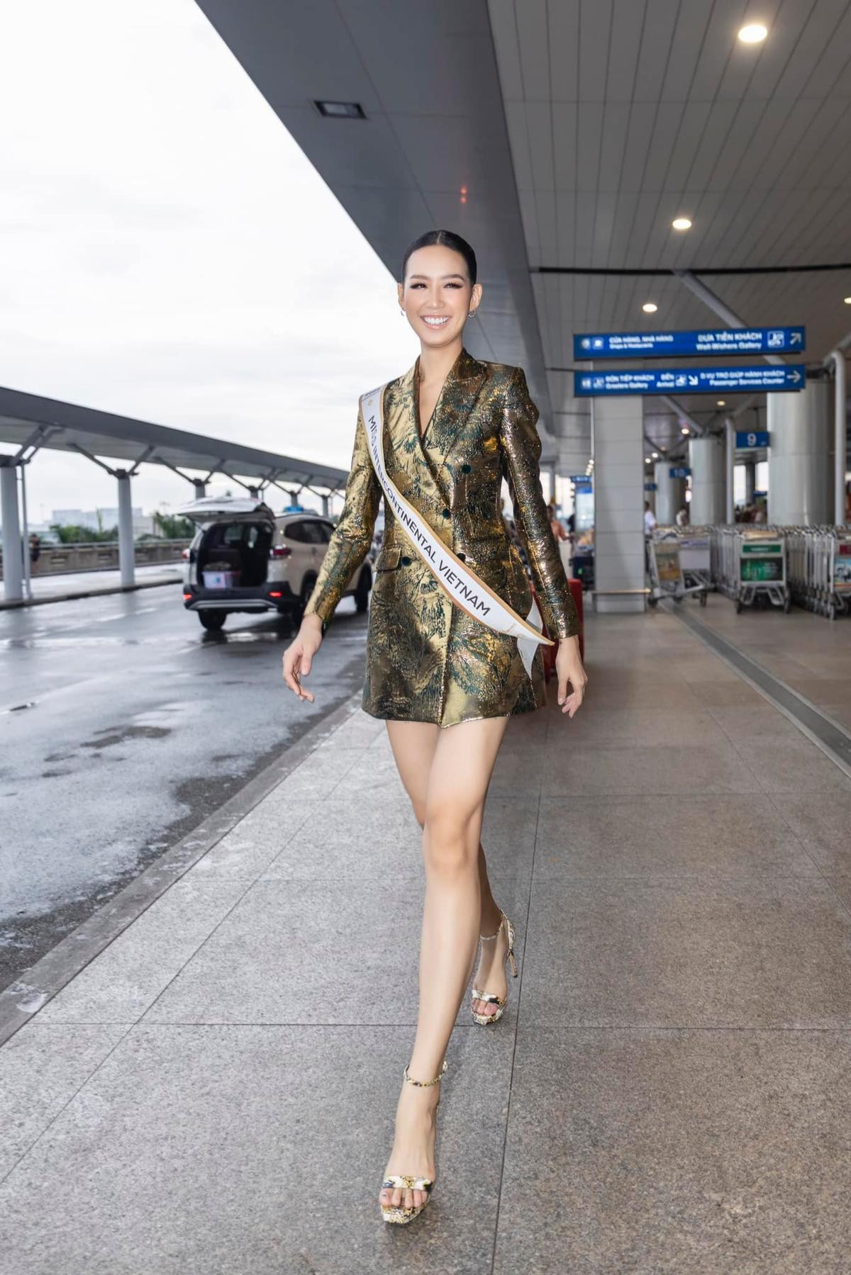 Những bộ cánh Hoa hậu Bảo Ngọc đã diện ở Miss Intercontinental 2022: xẻ sâu hẻm hóc, khoe chân dài 1m85 Ảnh 2