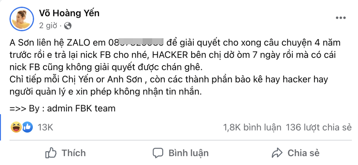 Hacker đăng bài viết thách thức Võ Hoàng Yến: 'Hacker chị dở òm, 7 ngày cũng không giải quyết được' Ảnh 3