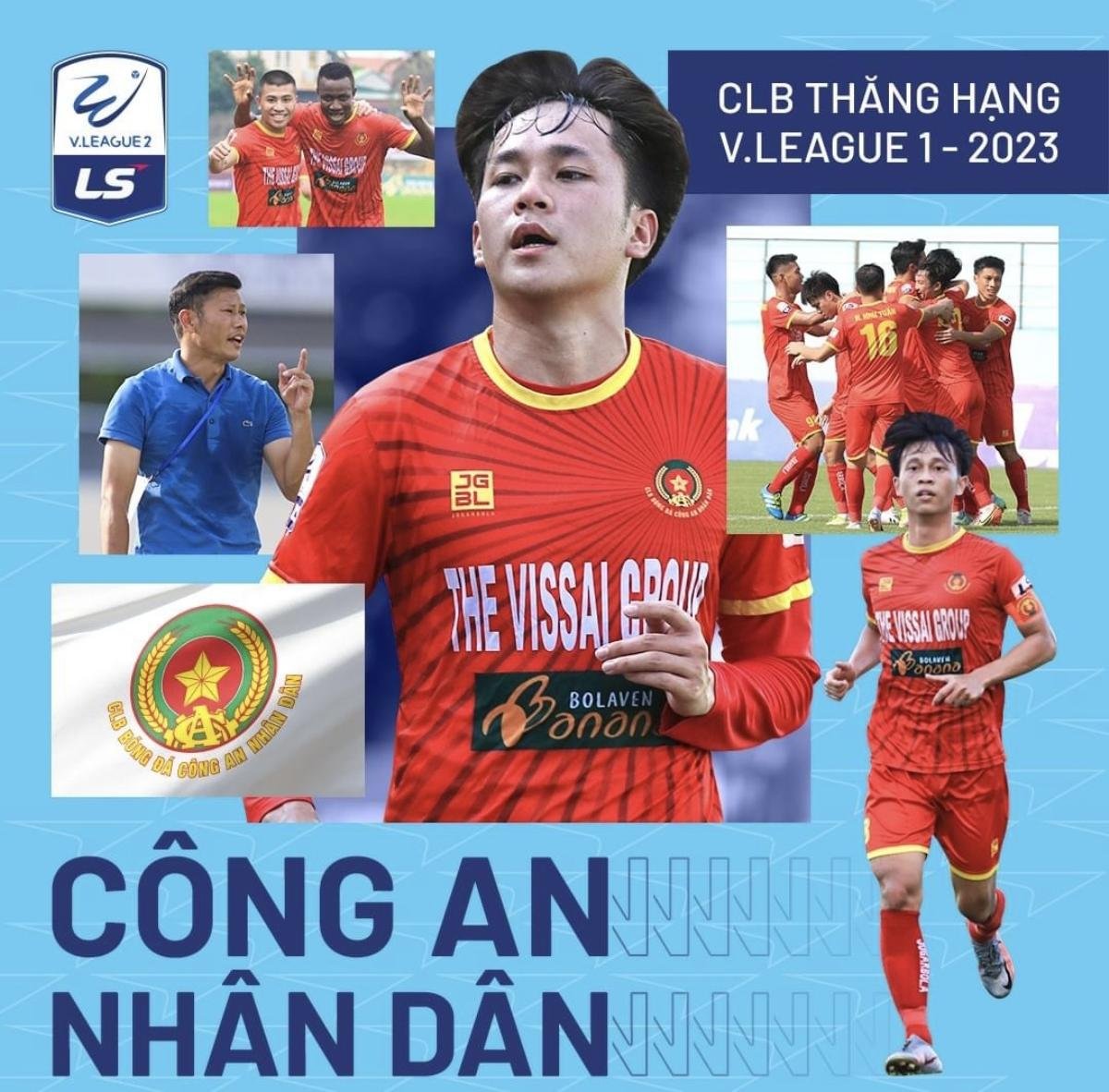 Hai cầu thủ của bầu Đức lập công, CAND lên V.League 2023 Ảnh 1