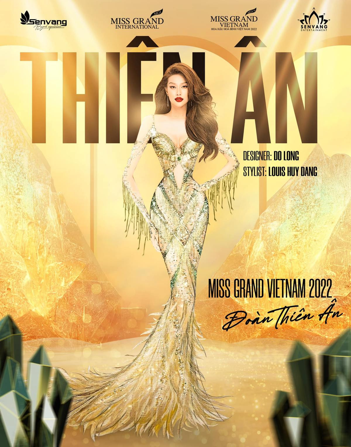 Hé lộ đầm Thiên Ân diện trong đêm Chung kết, thiết kế xứng đáng đội vương miện Miss Grand International Ảnh 1