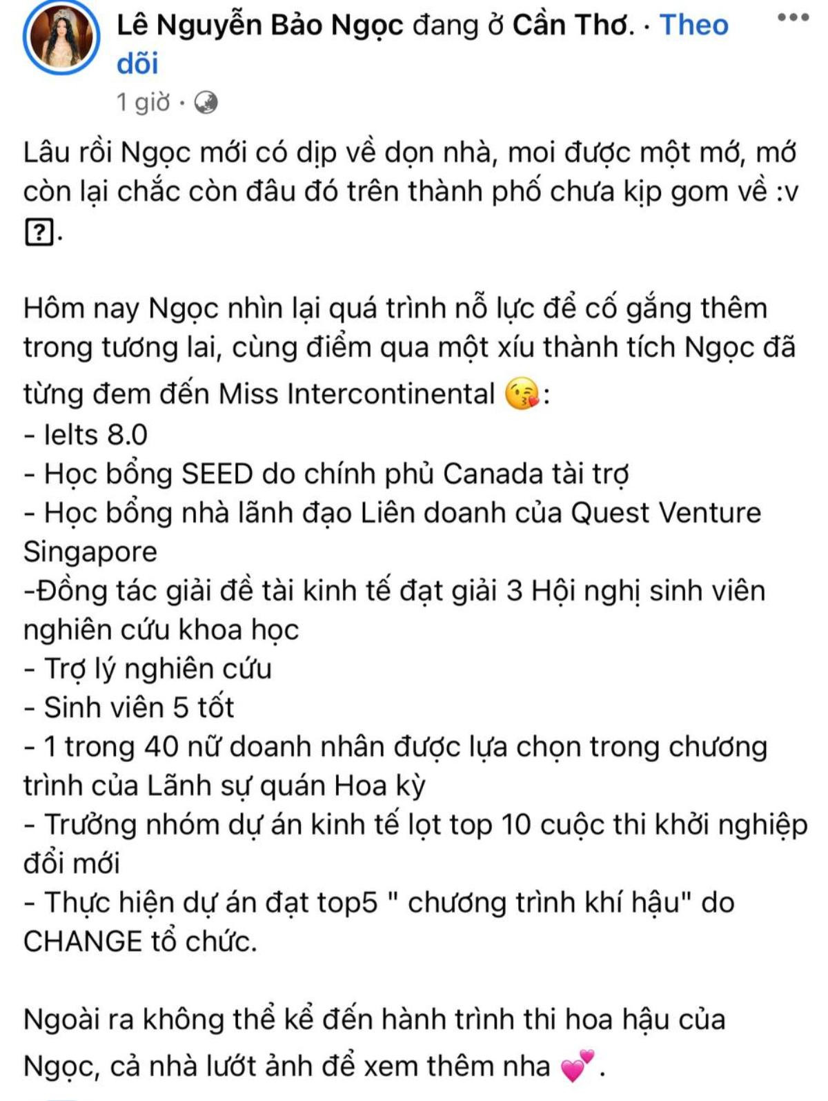 Choáng ngợp với loạt giấy khen 'dày cộm' của Hoa hậu Liên lục địa 2022 - Lê Nguyễn Bảo Ngọc Ảnh 1