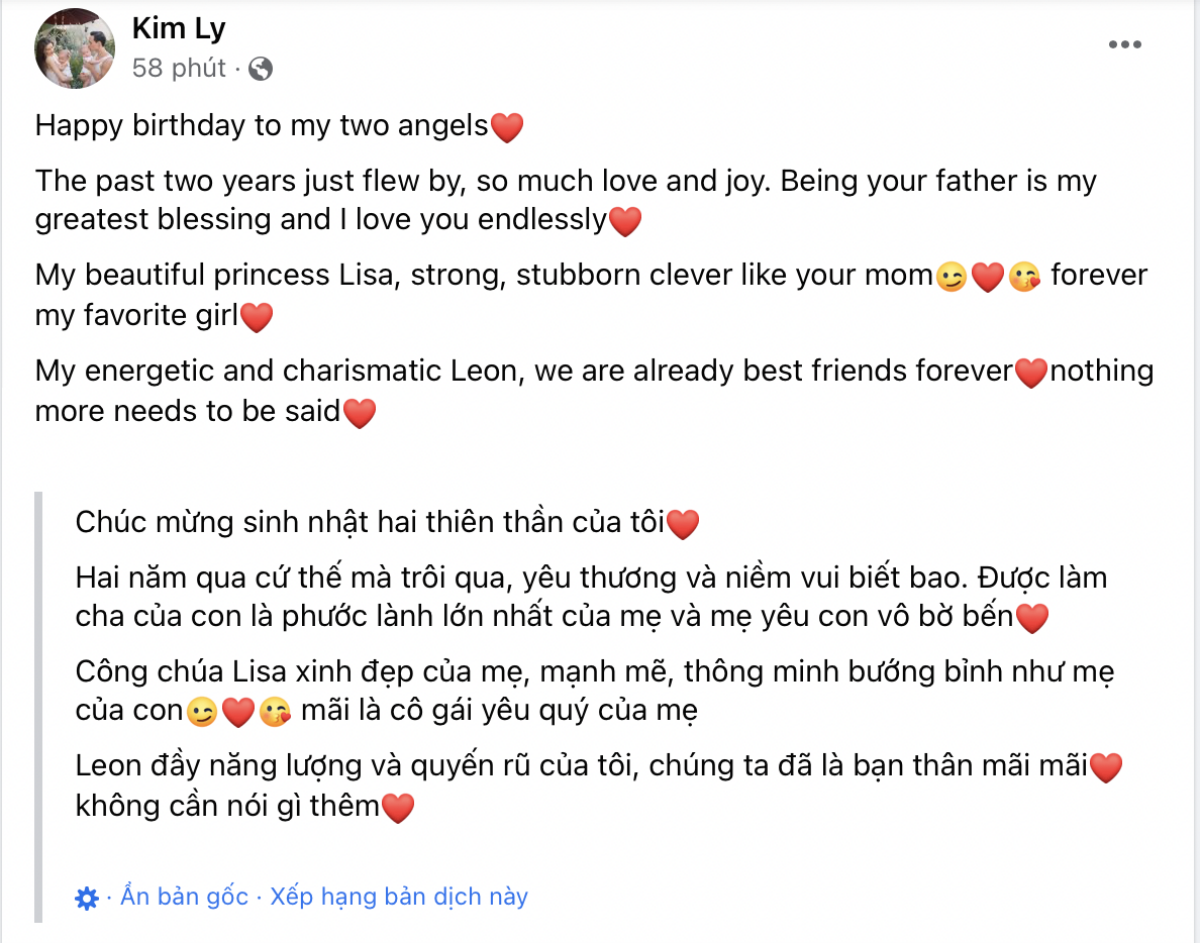 Hà Hồ và Kim Lý ngọt ngào chúc sinh nhật Lisa - Leon, biểu cảm 'tấu hài' của 2 nhóc tỳ chiếm spotlight Ảnh 2