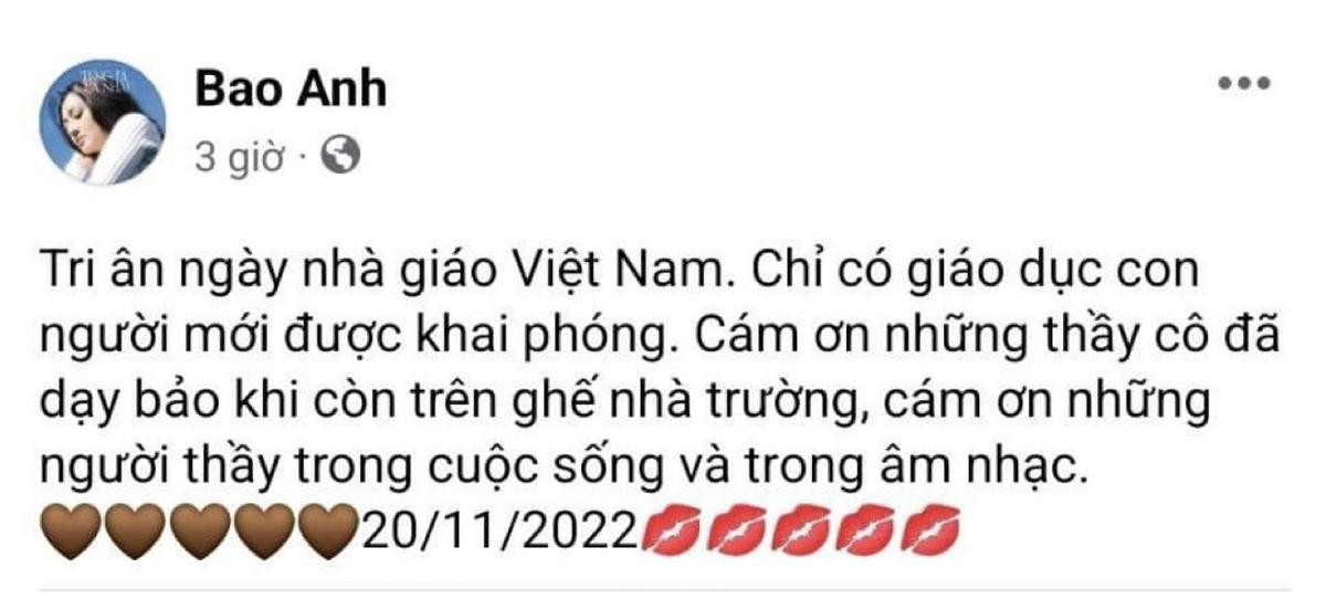 Dàn sao Việt tri ân ngày Nhà giáo Việt Nam: 'Bạc đầu con vẫn thưa cô lạy thầy' Ảnh 6