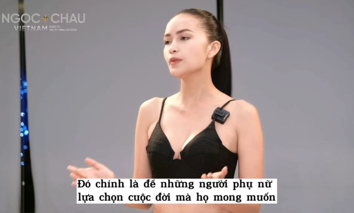 Ngọc Châu xuất chiêu: Tung tà hất lụa siêu đẳng cấp, qua Miss Universe cứ đà này là đội vương miện Ảnh 3