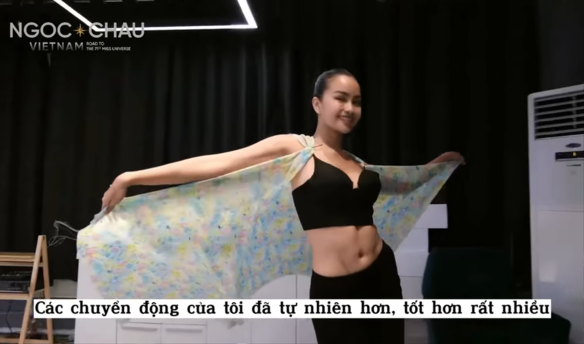 Ngọc Châu xuất chiêu: Tung tà hất lụa siêu đẳng cấp, qua Miss Universe cứ đà này là đội vương miện Ảnh 1