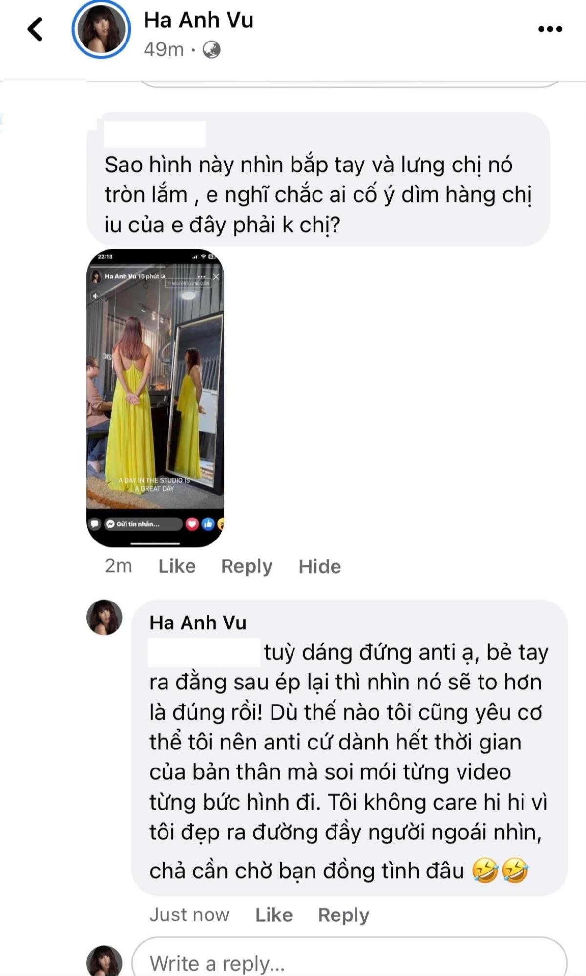 Bị anti-fan chê thân hình 'đô con', Hà Anh đáp: 'Tôi đẹp ra đường đầy người ngoái nhìn' Ảnh 3