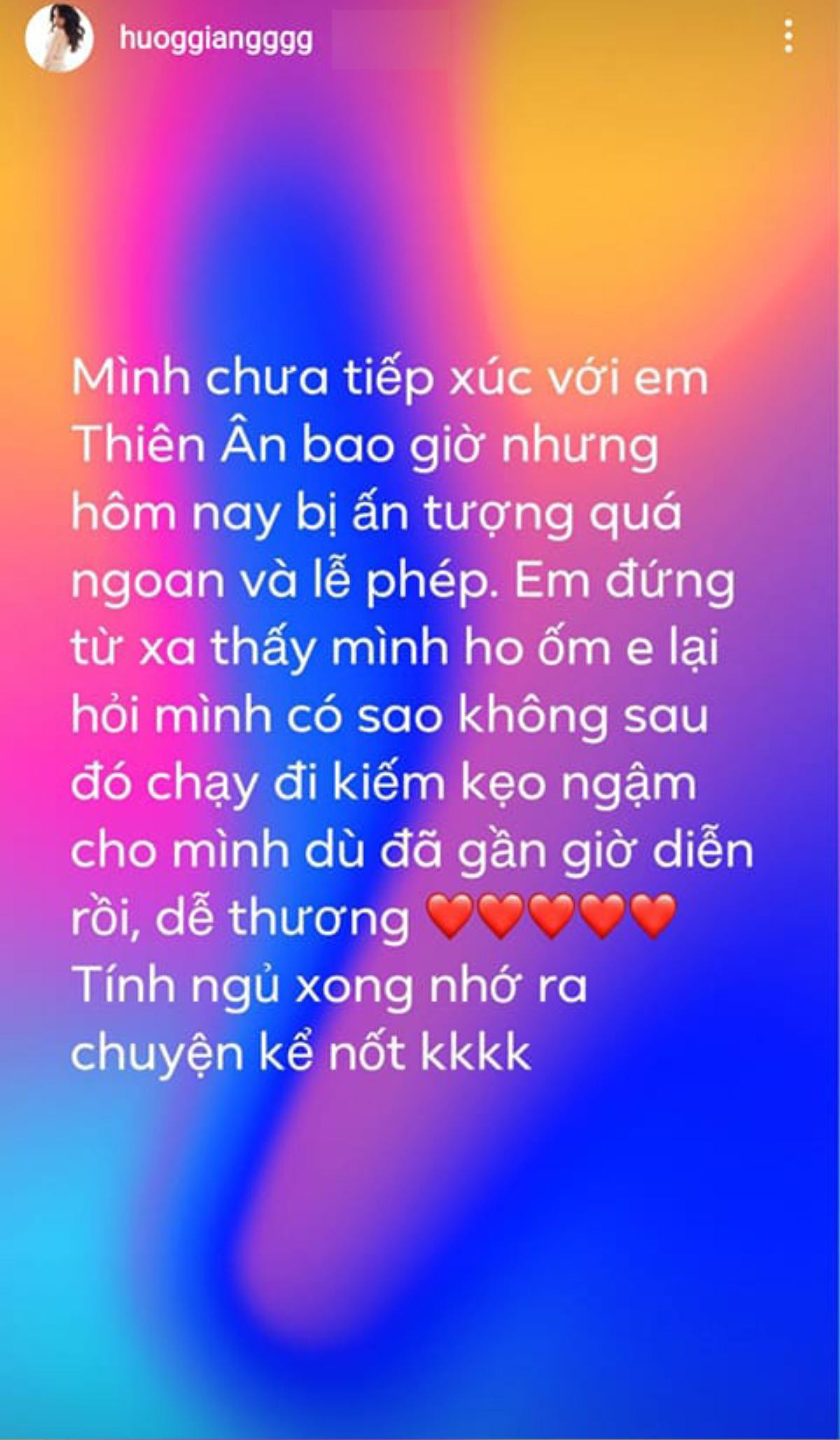 Hương Giang khen Thiên Ân chỉ sau lần đầu tiếp xúc, fan tự hào: 'Đúng là không ủng hộ nhầm người' Ảnh 2