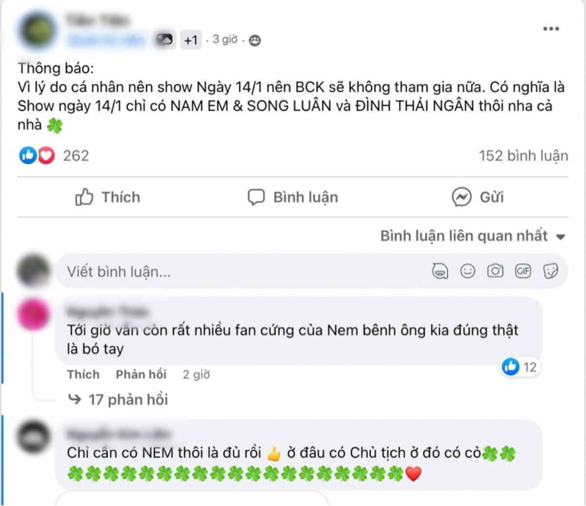 Netizen xôn xao thông tin Bạch Công Khanh hủy show diễn chung hậu lùm xùm ngó lơ Nam Em? Ảnh 1