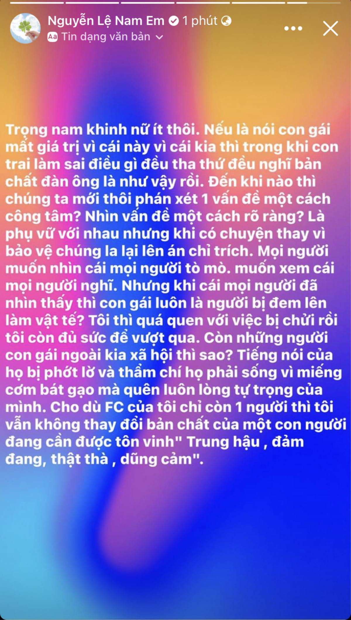 Nam Em bày tỏ ý định 'giải nghệ', bức xúc lên tiếng: 'Trọng nam khinh nữ ít thôi' Ảnh 3