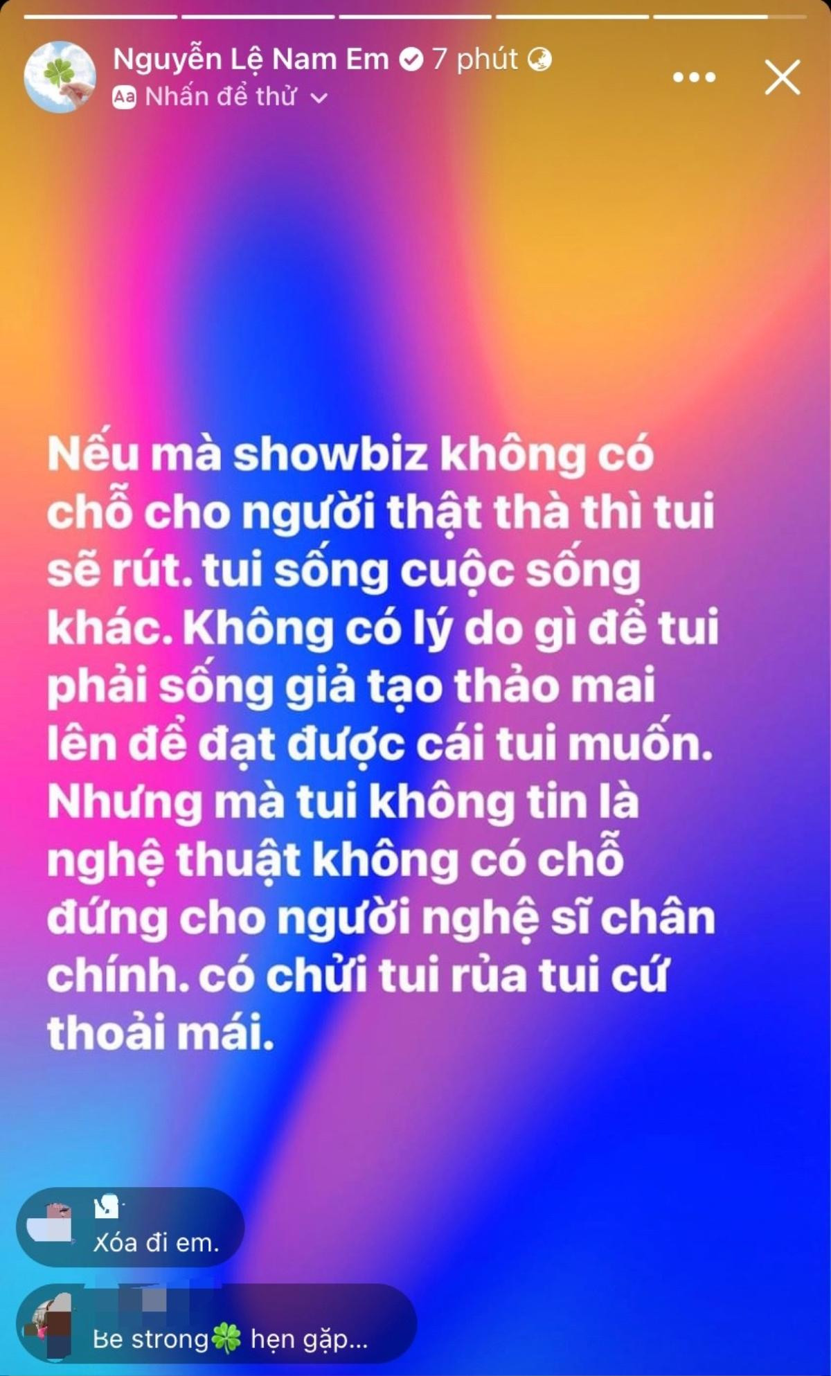 Nam Em bày tỏ ý định 'giải nghệ', bức xúc lên tiếng: 'Trọng nam khinh nữ ít thôi' Ảnh 2