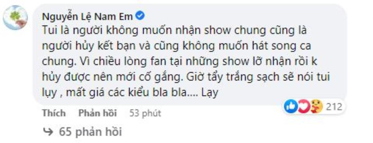 Nam Em thừa nhận hủy kết bạn với Bạch Công Khanh, tiết lộ lí do 'miễn cưỡng' đứng chung sân khấu Ảnh 3