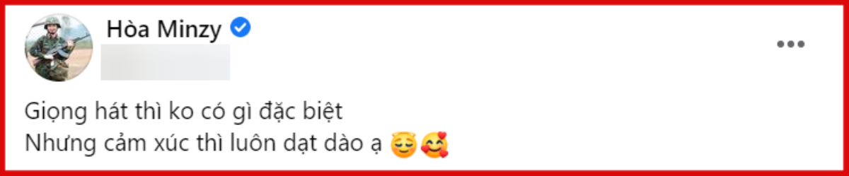 Hòa Minzy bất ngờ đăng đàn tự nhận xét về bản thân: 'Giọng hát không có gì đặc biệt' Ảnh 1