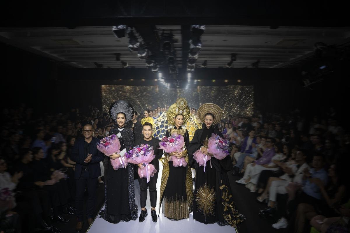 Đoàn Thiên Ân - Ngọc Châu làm vedette tại Brave Heart Fashion Show 2022 của Hoa hậu Khánh Vân Ảnh 9