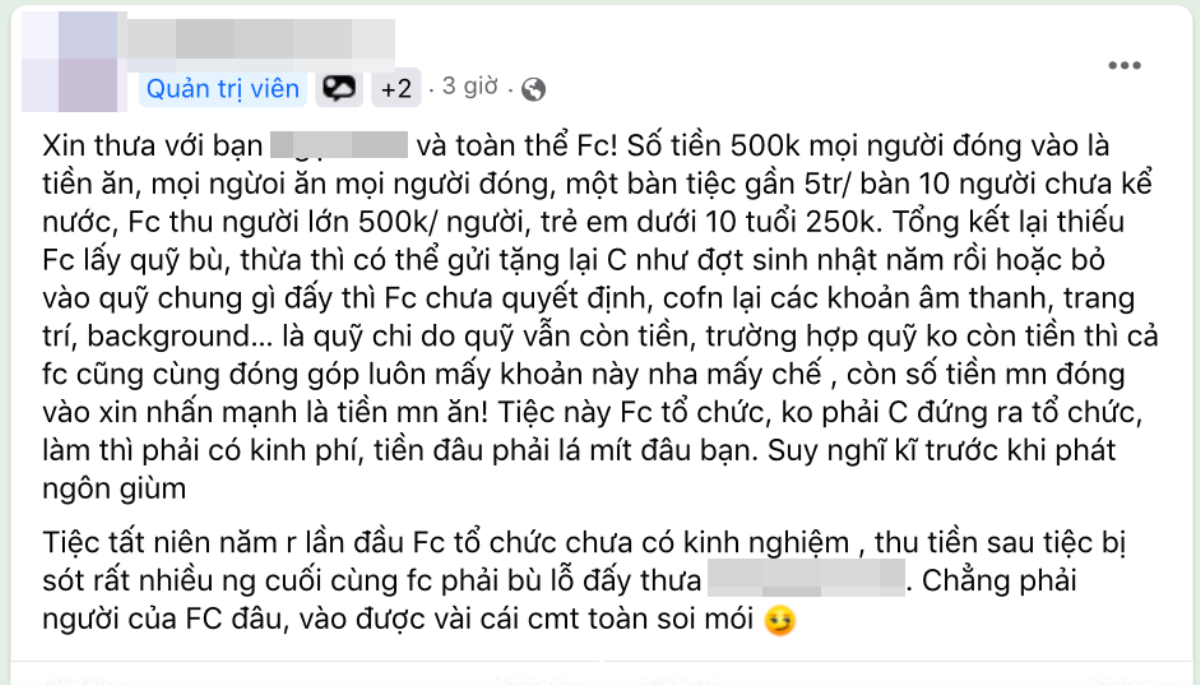 Bị tố lợi dụng họp fan để kinh doanh, FC Hồ Văn Cường lên tiếng nói rõ Ảnh 3