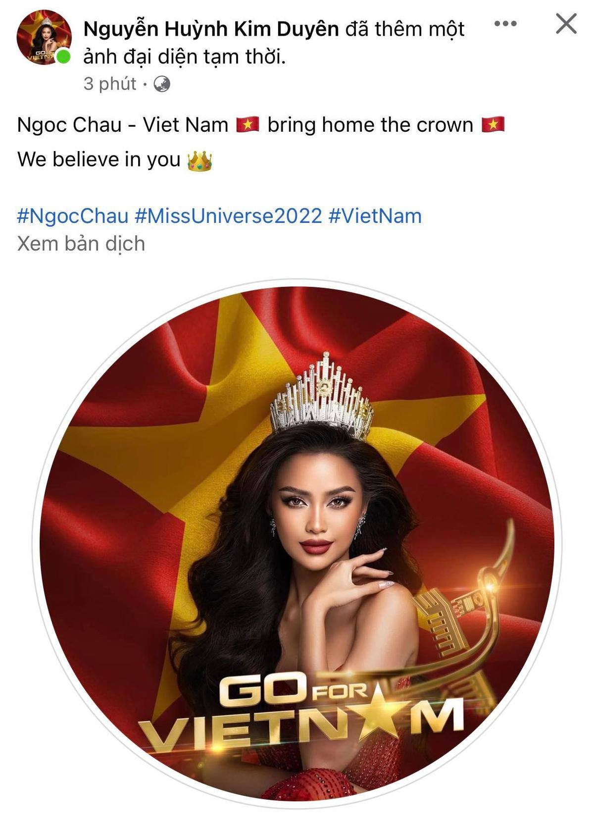 Khánh Vân, Kim Duyên cùng hàng loạt sao việt phủ sắc đỏ, ủng hộ Ngọc Châu tại Miss Universe 2022 Ảnh 3