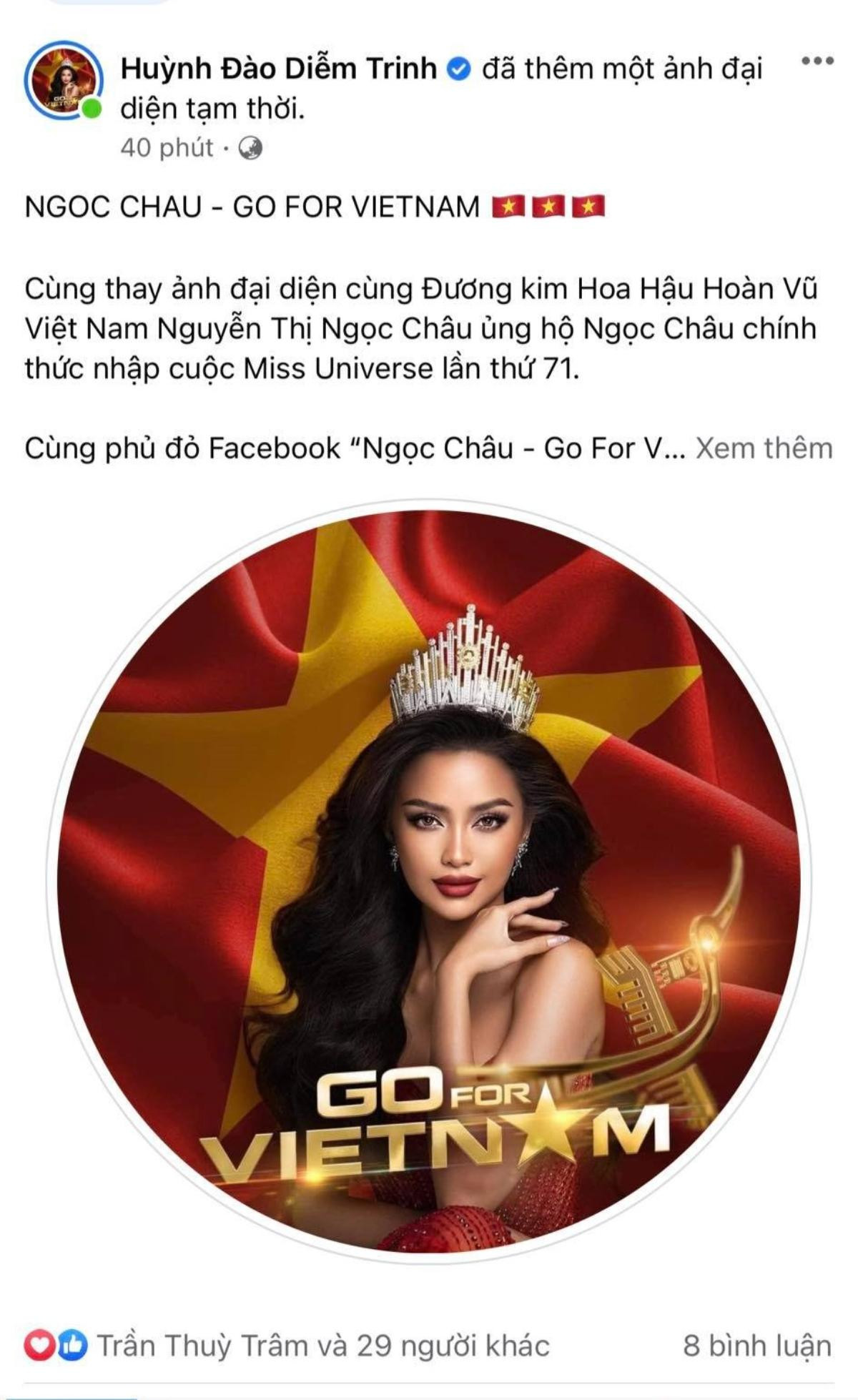 Khánh Vân, Kim Duyên cùng hàng loạt sao việt phủ sắc đỏ, ủng hộ Ngọc Châu tại Miss Universe 2022 Ảnh 10