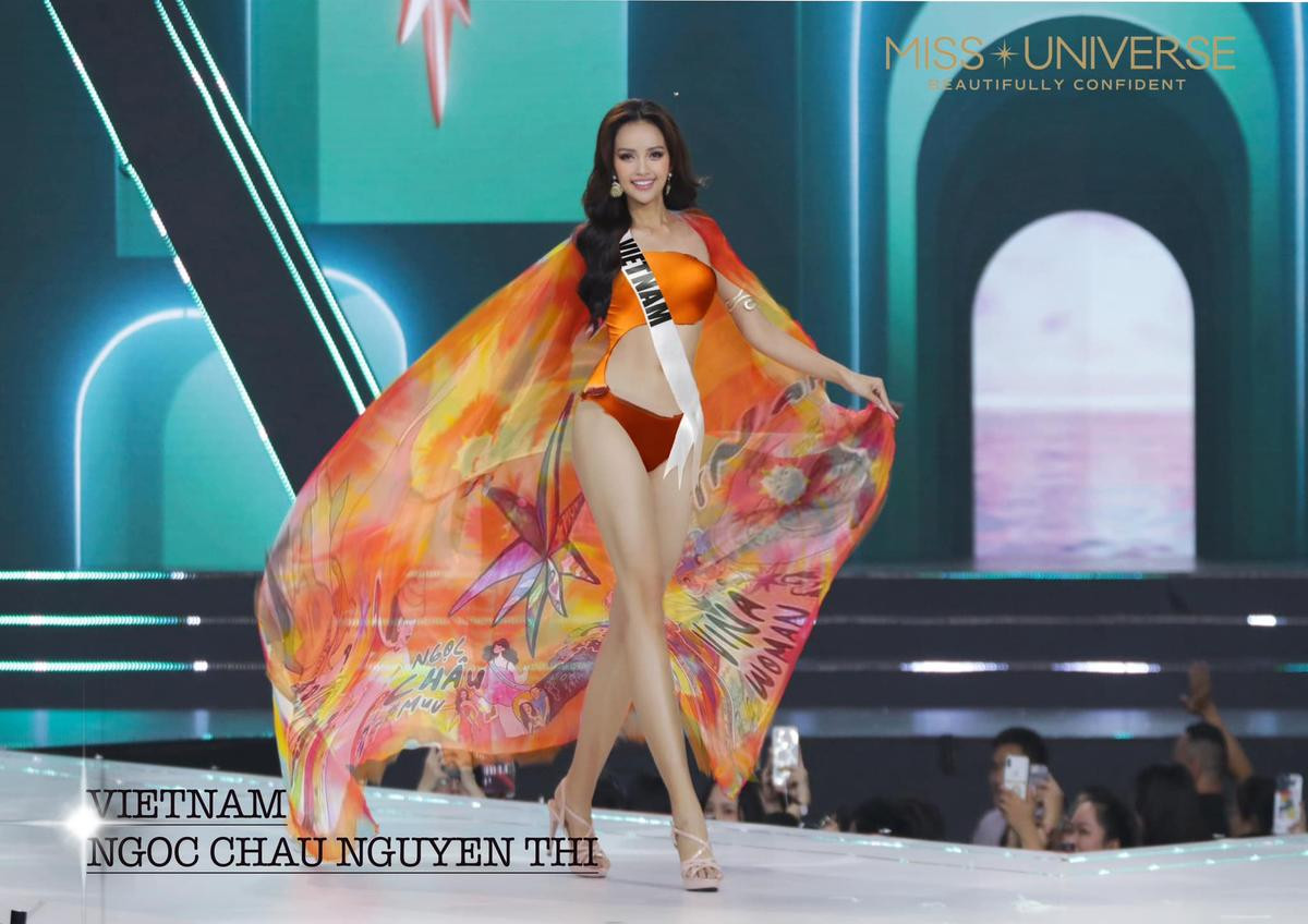 Nếu diện swimsuit màu vàng cam, Ngọc Châu nên để tóc kiểu gì để càn quét sân khấu Miss Universe? Ảnh 4